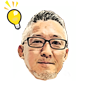 社長イラストひらめき